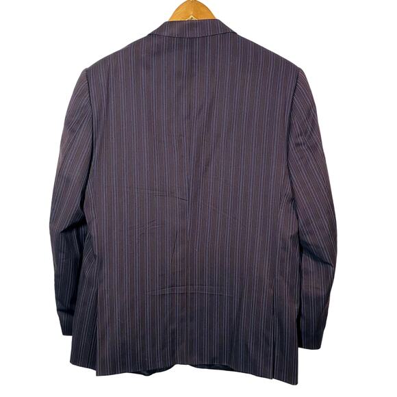 Riccardo Fazzi Wool Suit Coat JAcket Pinstripe Career Formal Event Italy - 42R - Picture 3 of 4